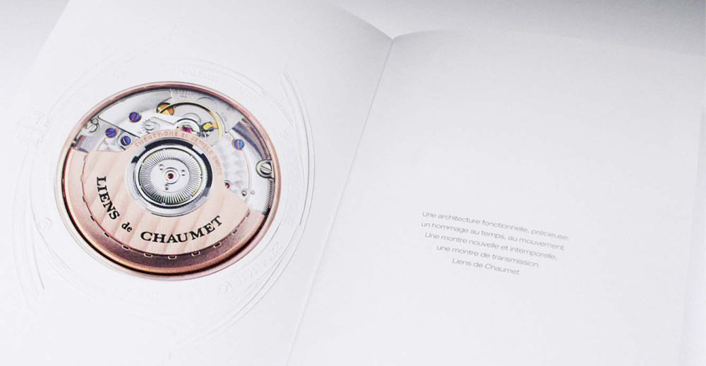 Portfolio book design for Chaumet Paris Liens de Chaumet watch collection