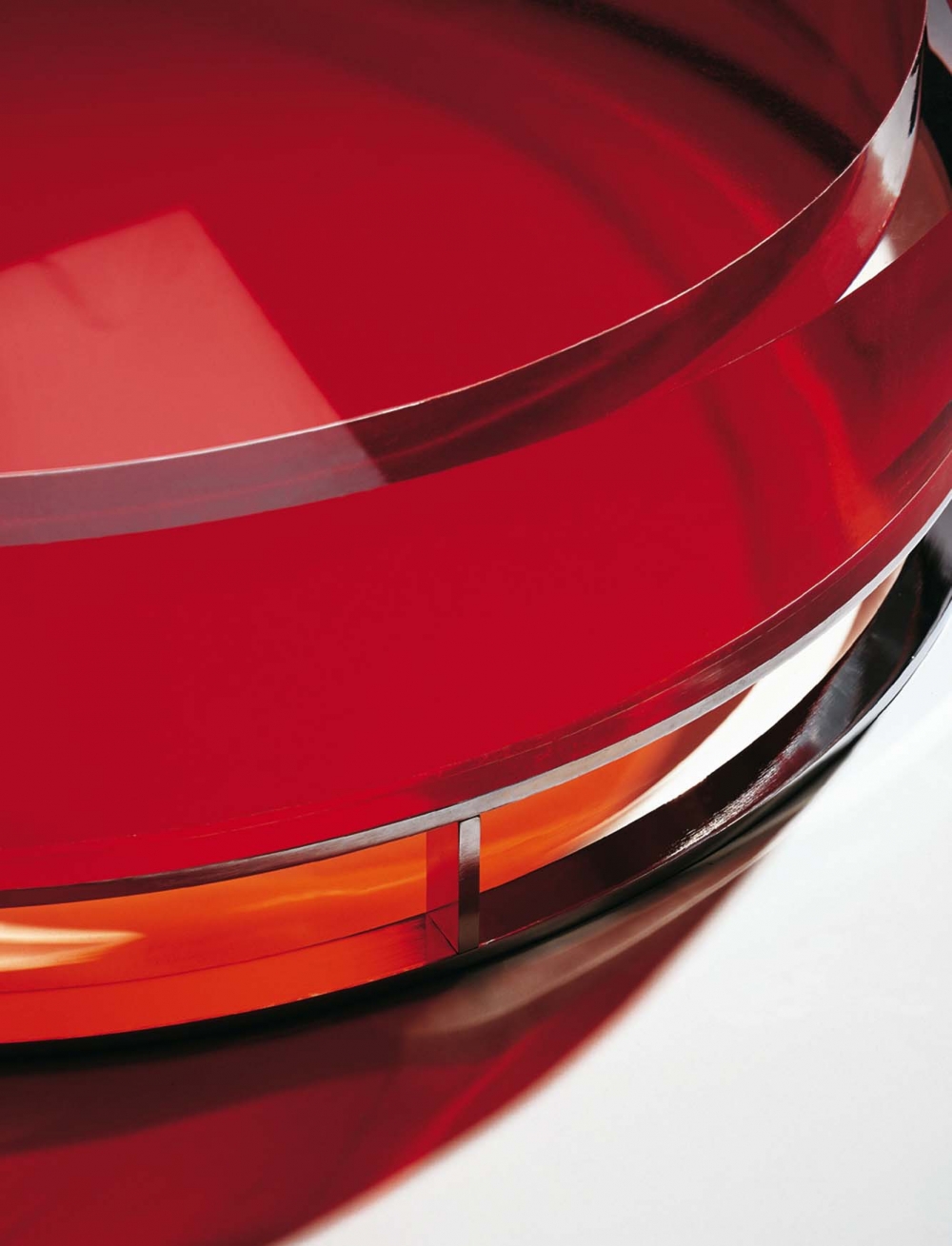 Furniture Design Table Pastille red close-up