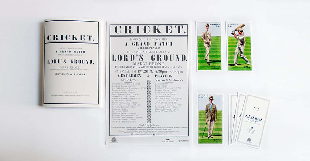 Anderson & Sheppard printed brand materials The English Gentleman at Lord’s