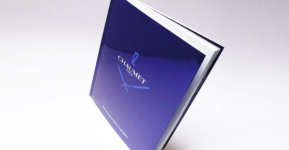 Portfolio book design for Chaumet Paris 200 years of watch creation horlogere