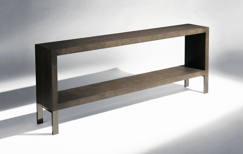 Custom furniture design luxury home decor wood console biblio book console