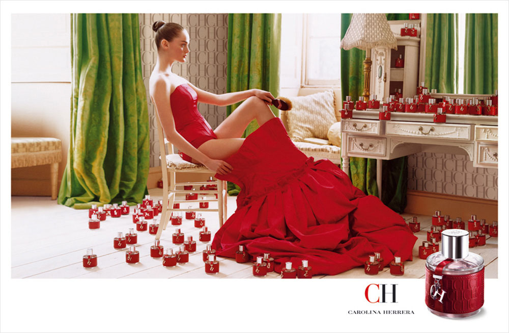 Brand Visual Advertising for Carolina Herrera fragrance CH woman Tim Walker