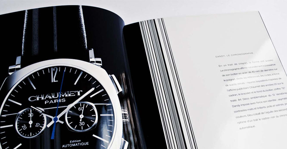 Portfolio book design for Chaumet Paris Watches Dandy collection