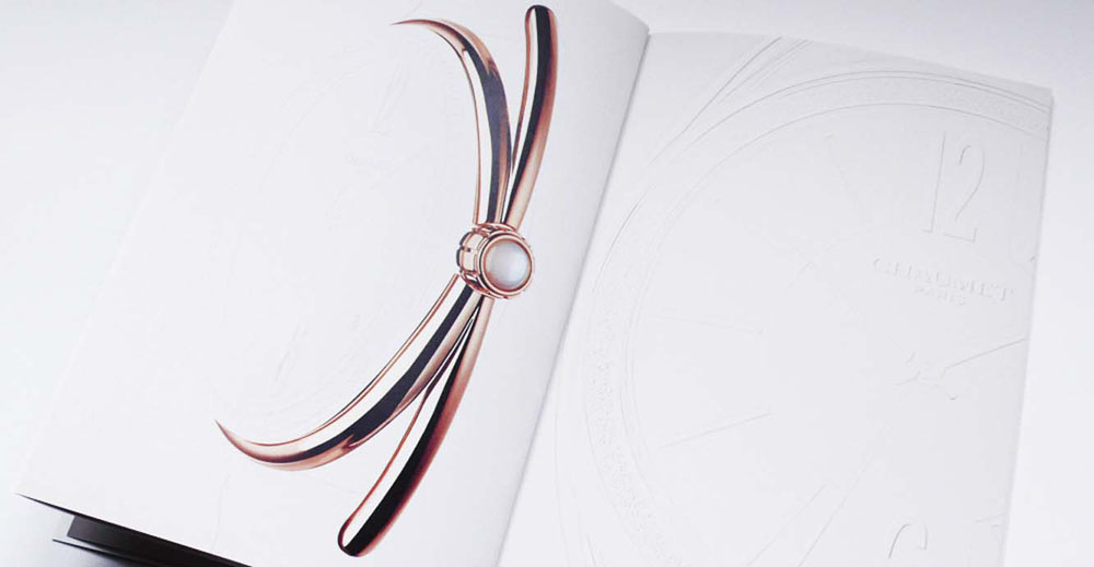 Portfolio book design for Chaumet Paris Liens de Chaumet watch collection