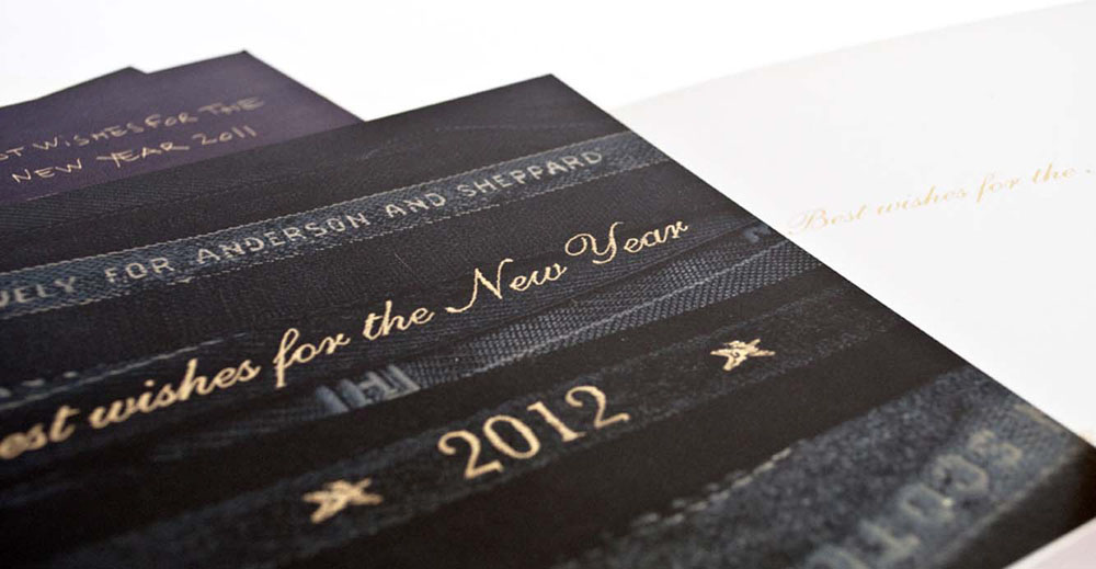 Anderson & Sheppard printed paper holiday card 2012