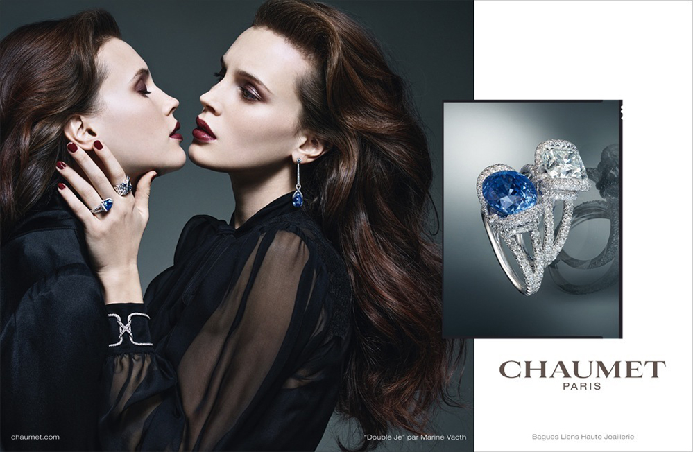 Brand Visual Advertising for Chaumet Paris Double Je par Marine Vacth